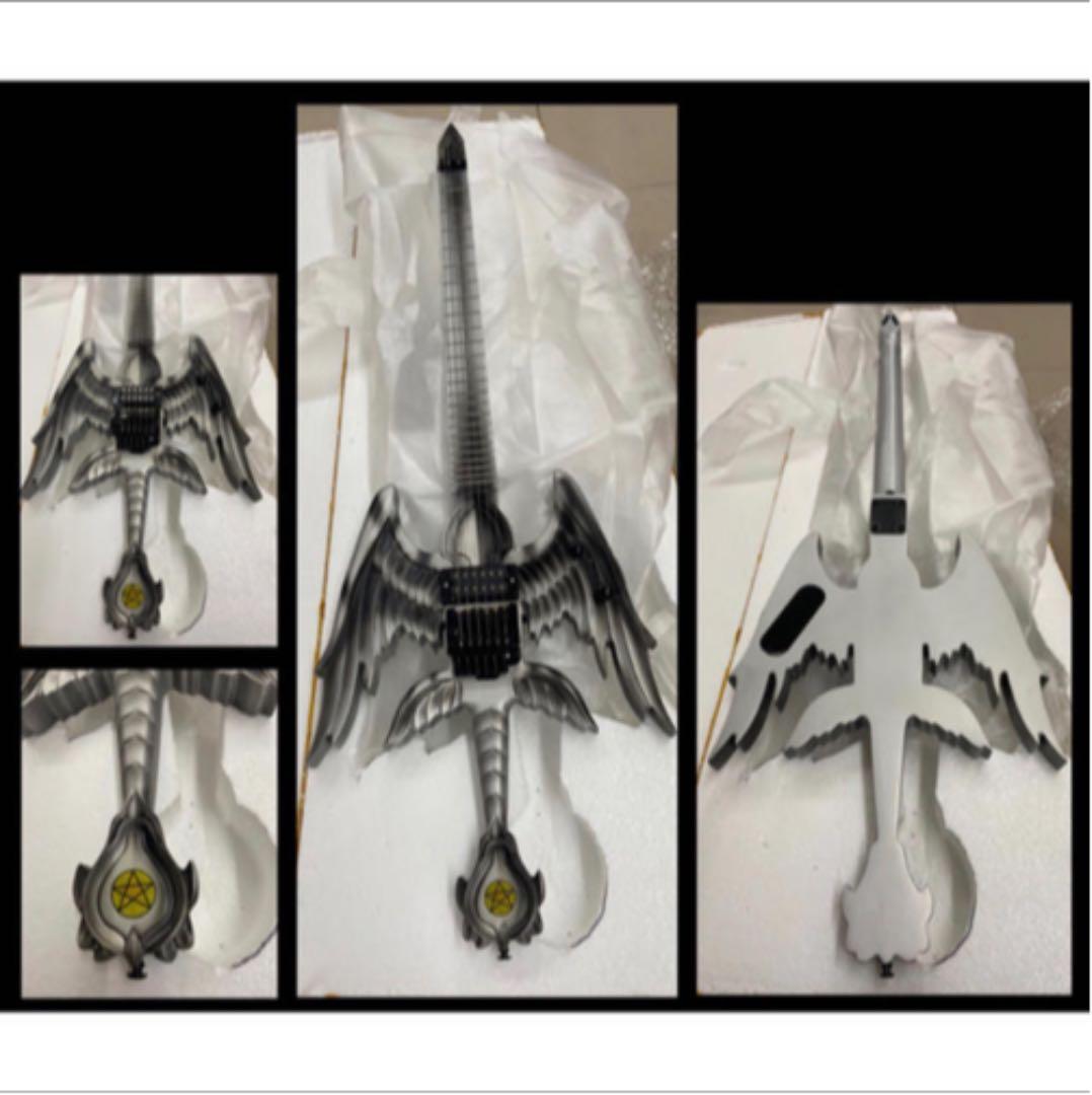 剣　ギター　エレキ　エレキギター　変形ギター　勇者　勇者の剣　シルバー　銀　変形