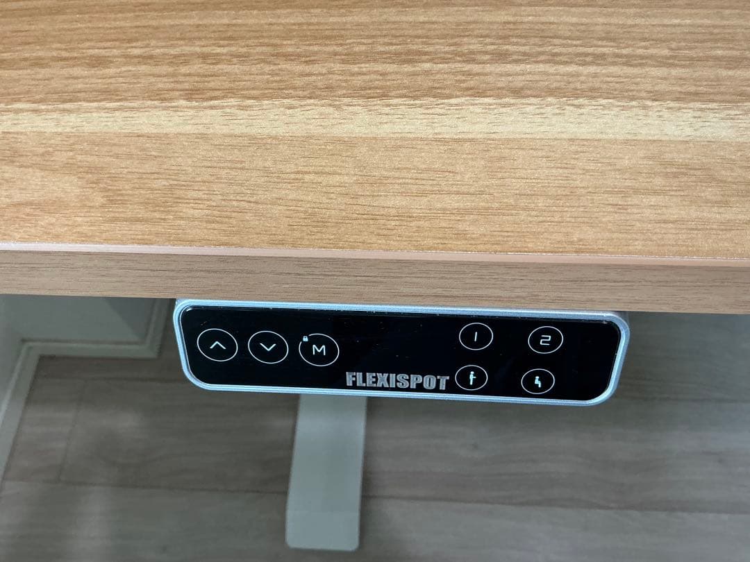 FLEXISPOT 電動昇降デスク E7 メープル天板×ホワイト脚 幅140cm