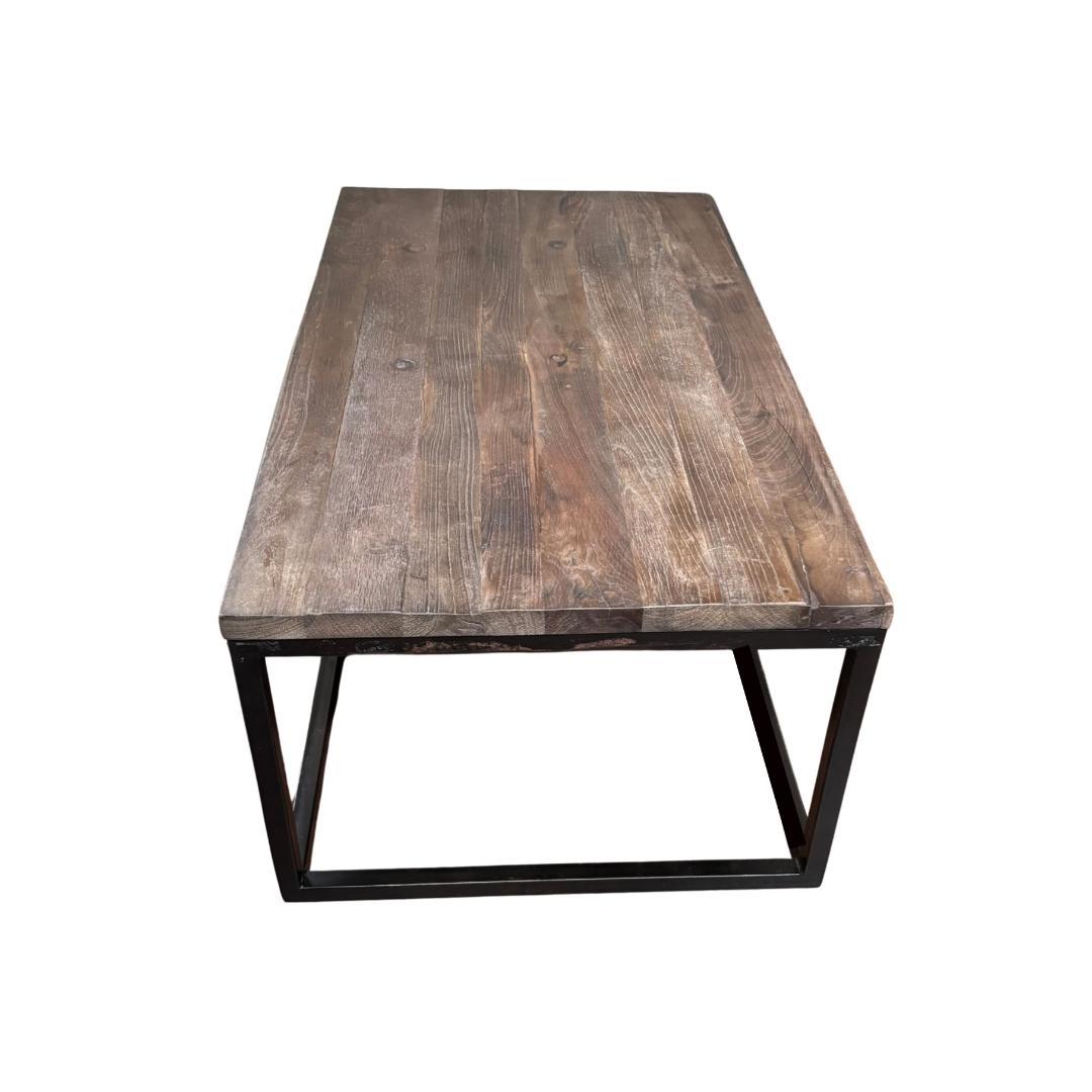 【関家具】LIZA3コーヒーテーブル｜古材×スチール×ビンテージ感