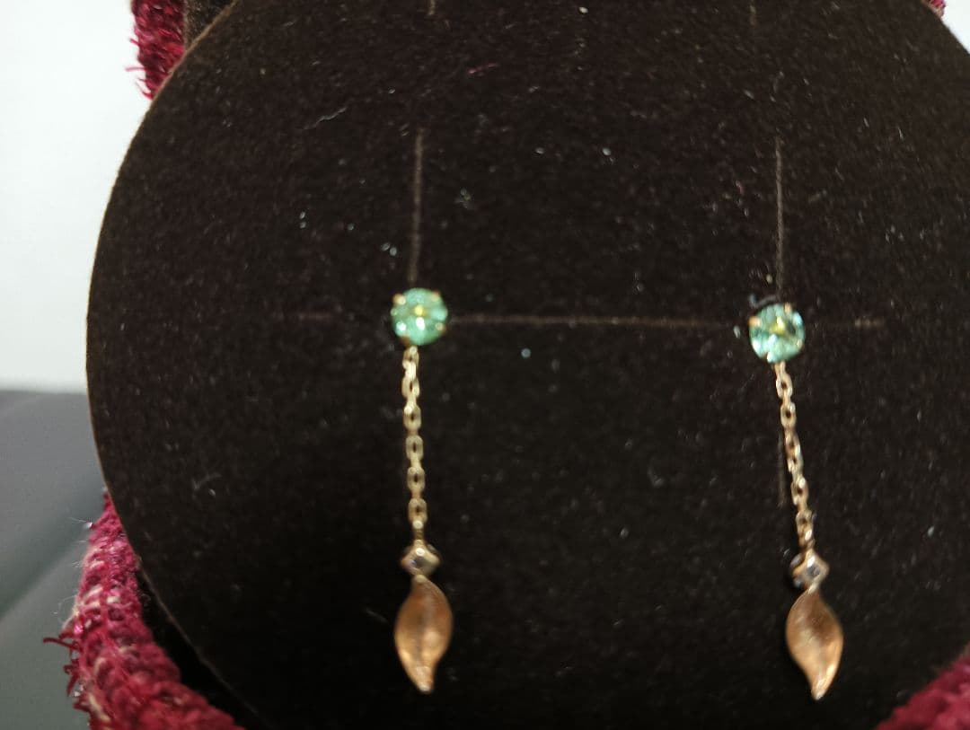 【美品】テイクアップ　グリーントルマリンセカンドピアス＆チャーム #258