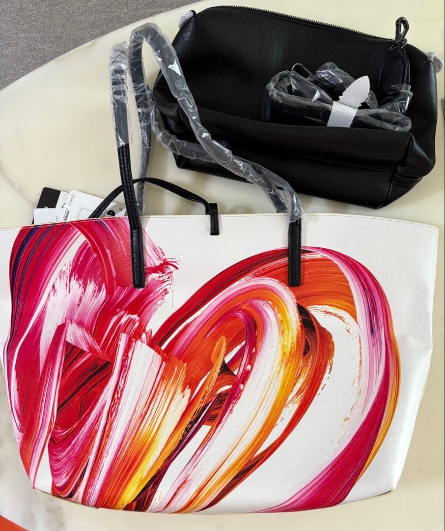 AyaDesigual アートプリント トートバッグ ショルダーバッグ付