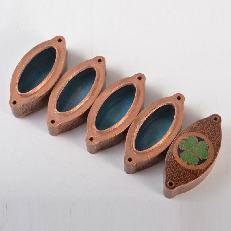 時代提げ物　古七宝　三つ葉葵文　印籠　V　6629