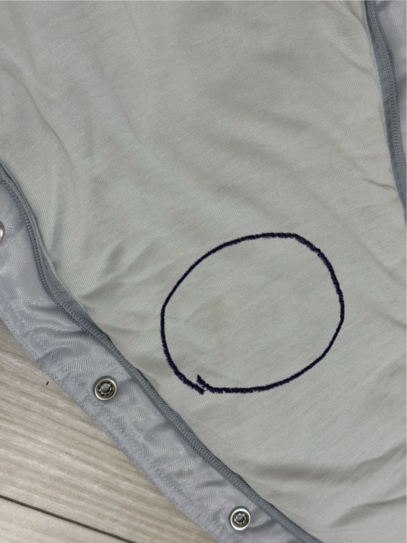 babydior ロンパース　ダウン　水色　ファー　12M 80 B品