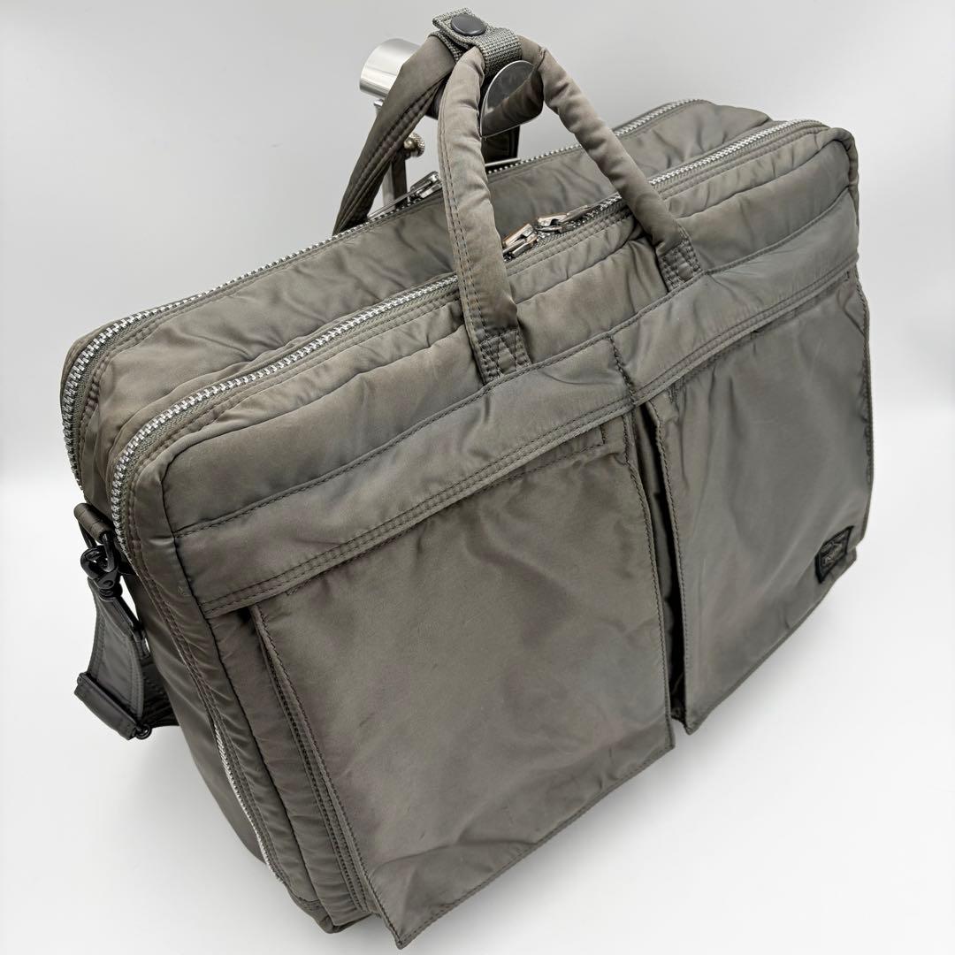 ポーター タンカー 3way ブリーフケース リュック 2層 グレー ナイロン