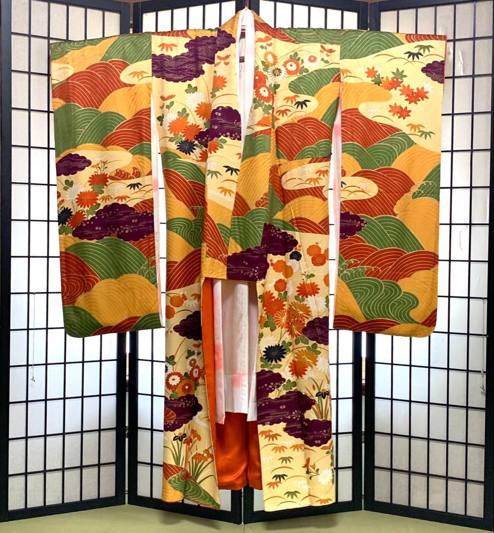 【りっこ　】【良好】振袖　正絹100% フルセット　155cmほどの方へ。