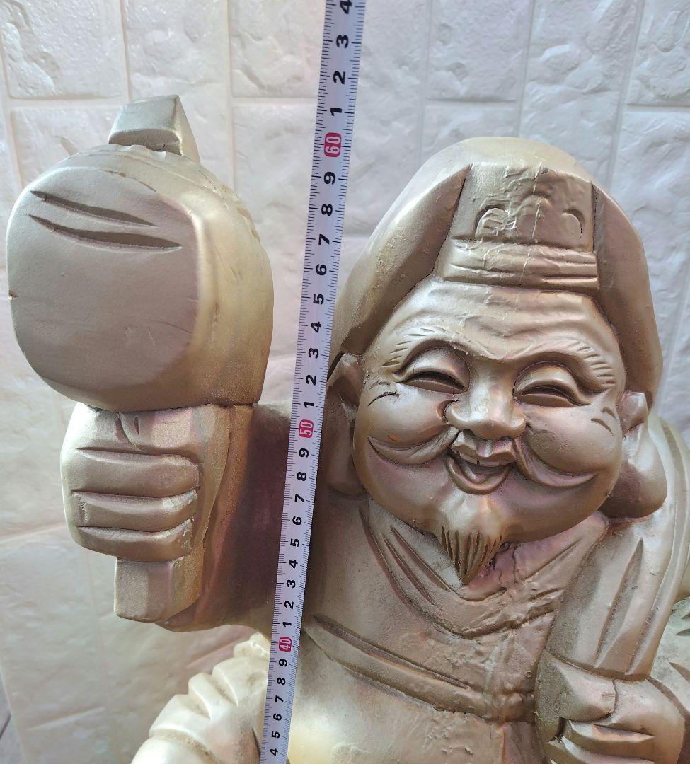 木彫り 大黒天 Statue Lucky God Vintage 彫刻 縁起物