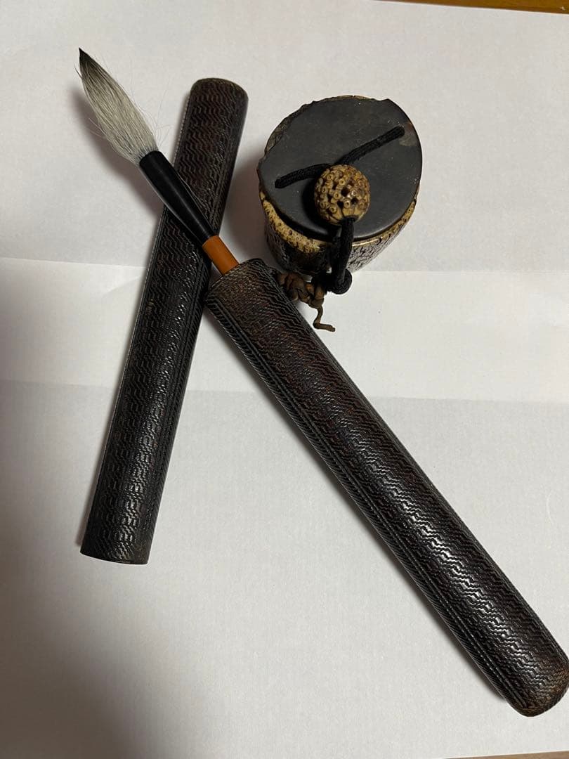 書道用具セット 毛筆と木製収納ケース