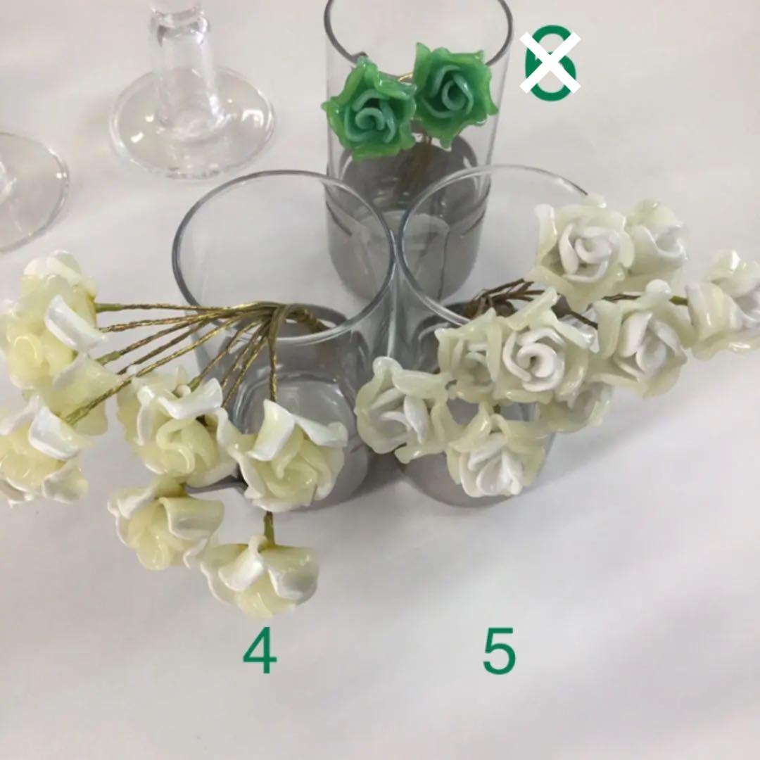 ※ガラス細工　薔薇　小　いろんな色　No. 1〜12 選んでね　バラ