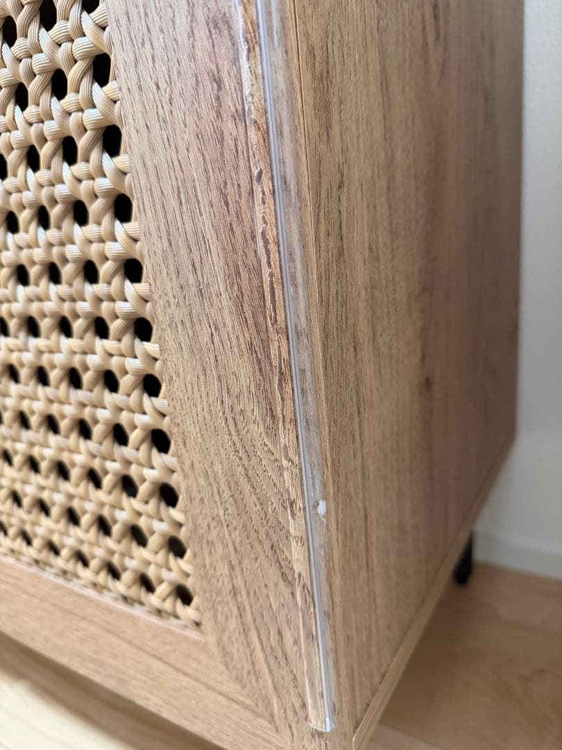 [幅120] ラタン調キャビネット リビングボード LOWYA ロウヤ