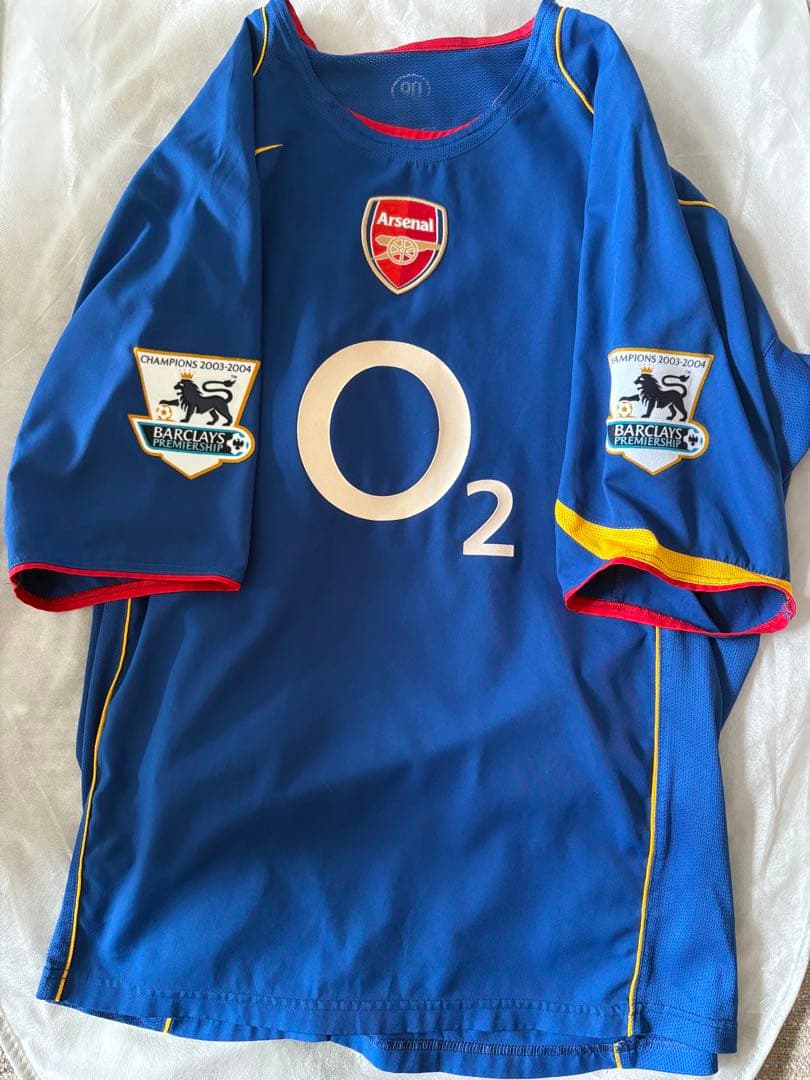 04-05 アーセナルユニフォーム　ティエリアンリ　プレミアリーグ優勝パッチ