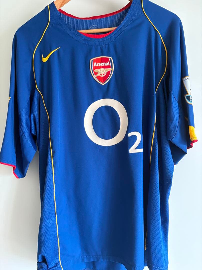 04-05 アーセナルユニフォーム　ティエリアンリ　プレミアリーグ優勝パッチ