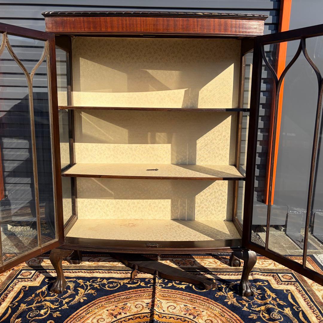 英国 アンティーク キャビネット マホガニー 猫脚 イギリス ヴィンテージ