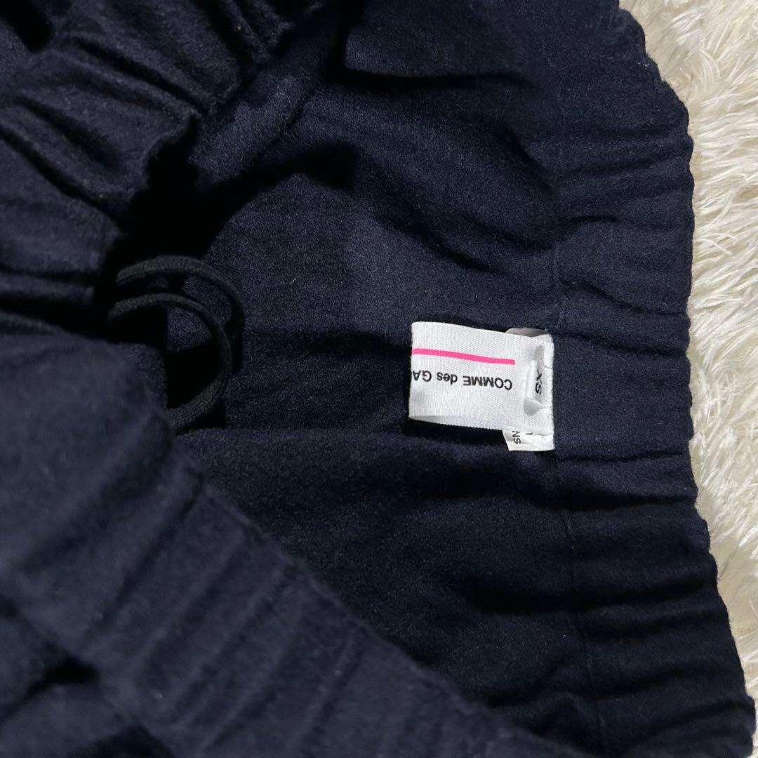 AD2018 ウールサルエルパンツ バルーン クロップド 紺 かぼちゃ