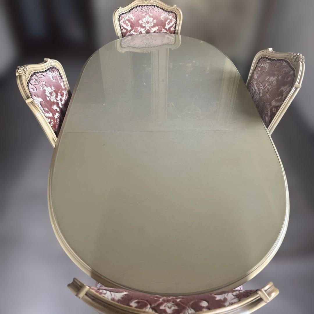 カリモク　ドマーニルイXV ルイ15世 ダイニングテーブル　椅子４脚まとめ売り