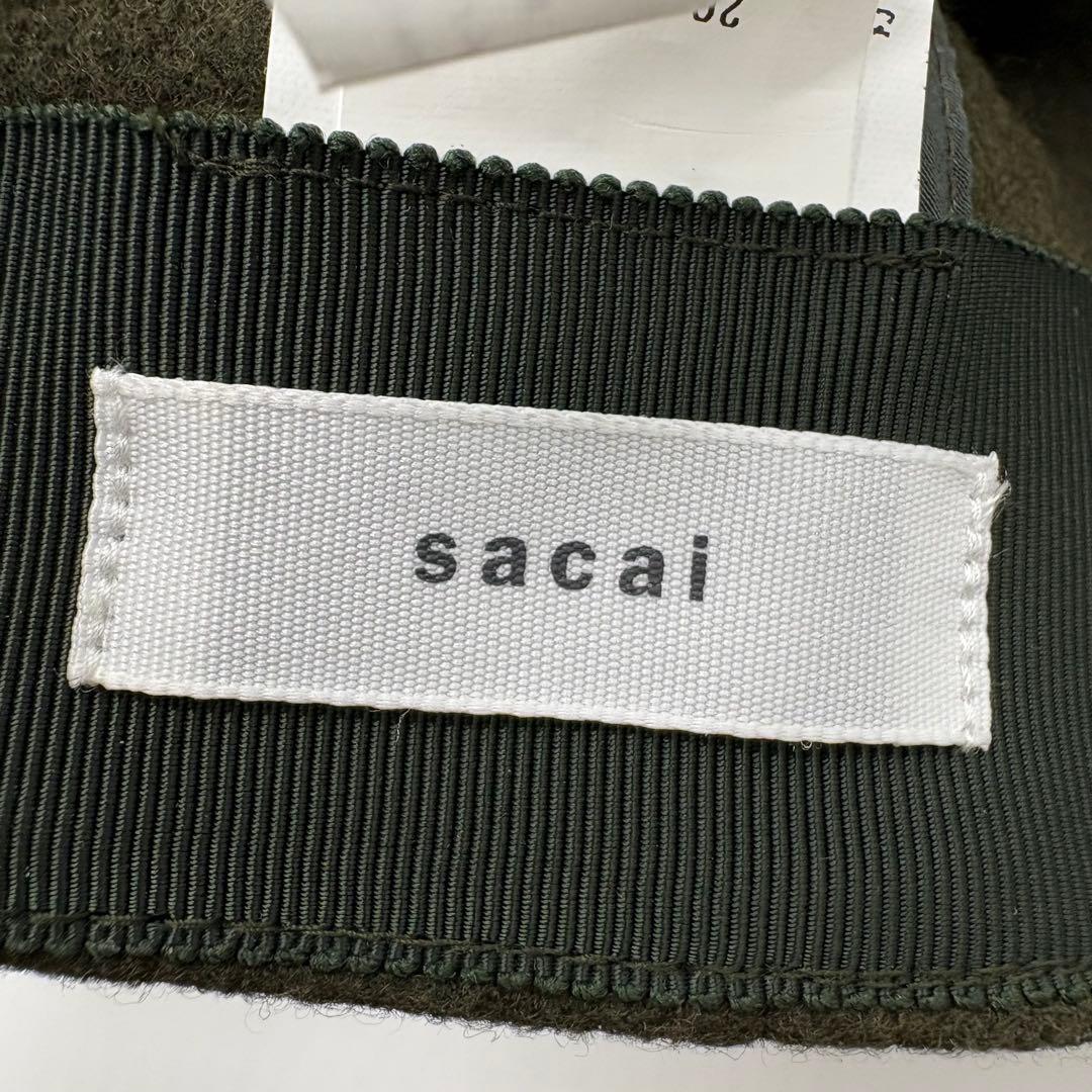 近年モデル サカイ ウール ベースボールキャップ カーキ 刺繍 Sロゴ サイズ1