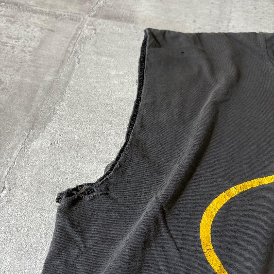 80s バットマン ノースリーブTシャツ 鬼フェード ダメージ ボロ y2k