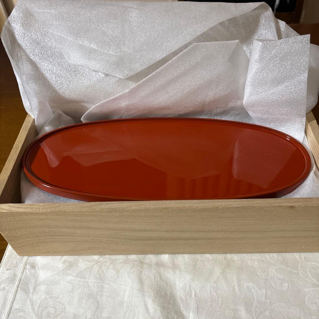 輪島塗　慶塚　お盆　 前菜盆　5客　楕円　オーバル