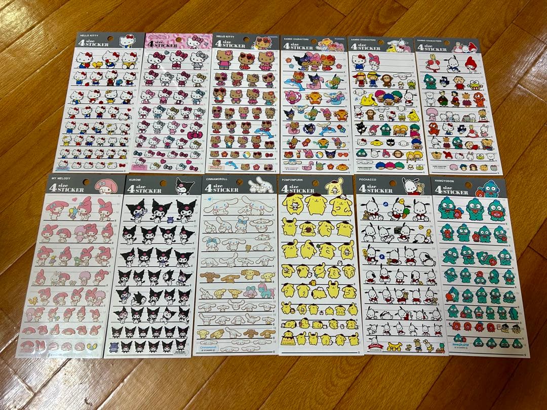 サンリオシールまとめ売り　74枚