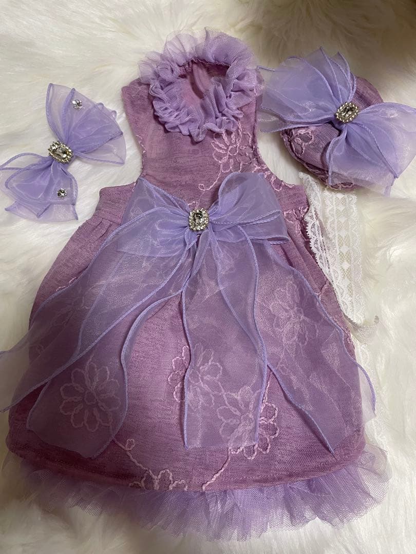 Wooflink ラベンダー犬用ドレス サイズ4