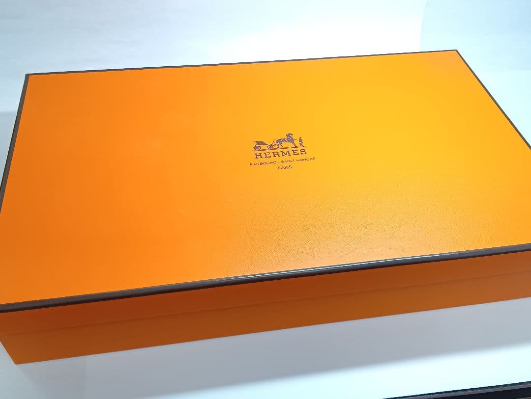483 HERMES エルメス オレンジ タオルセット　タグ、箱付き