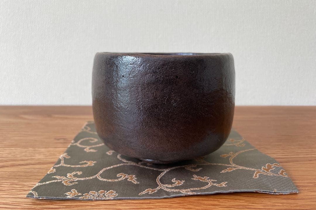 黒楽茶碗 大黒写（佐々木 昭楽作）共箱 【茶道用抹茶碗】