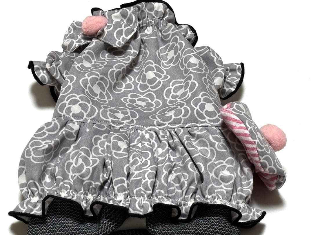 犬服ハンドメイド　新作　女の子用男の子用　スカート付き　ロンパース　2点セット