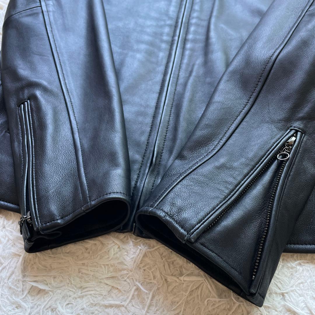 極美品 XLサイズ AVIREX【WEB&限定】ラムレザー ライダース