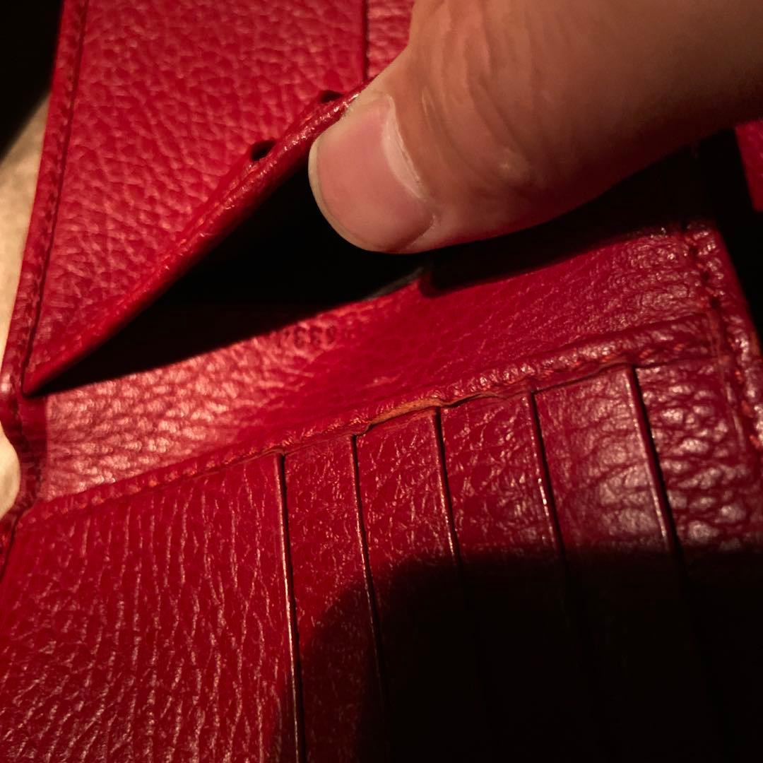 GUCCI レッド 三つ折り財布