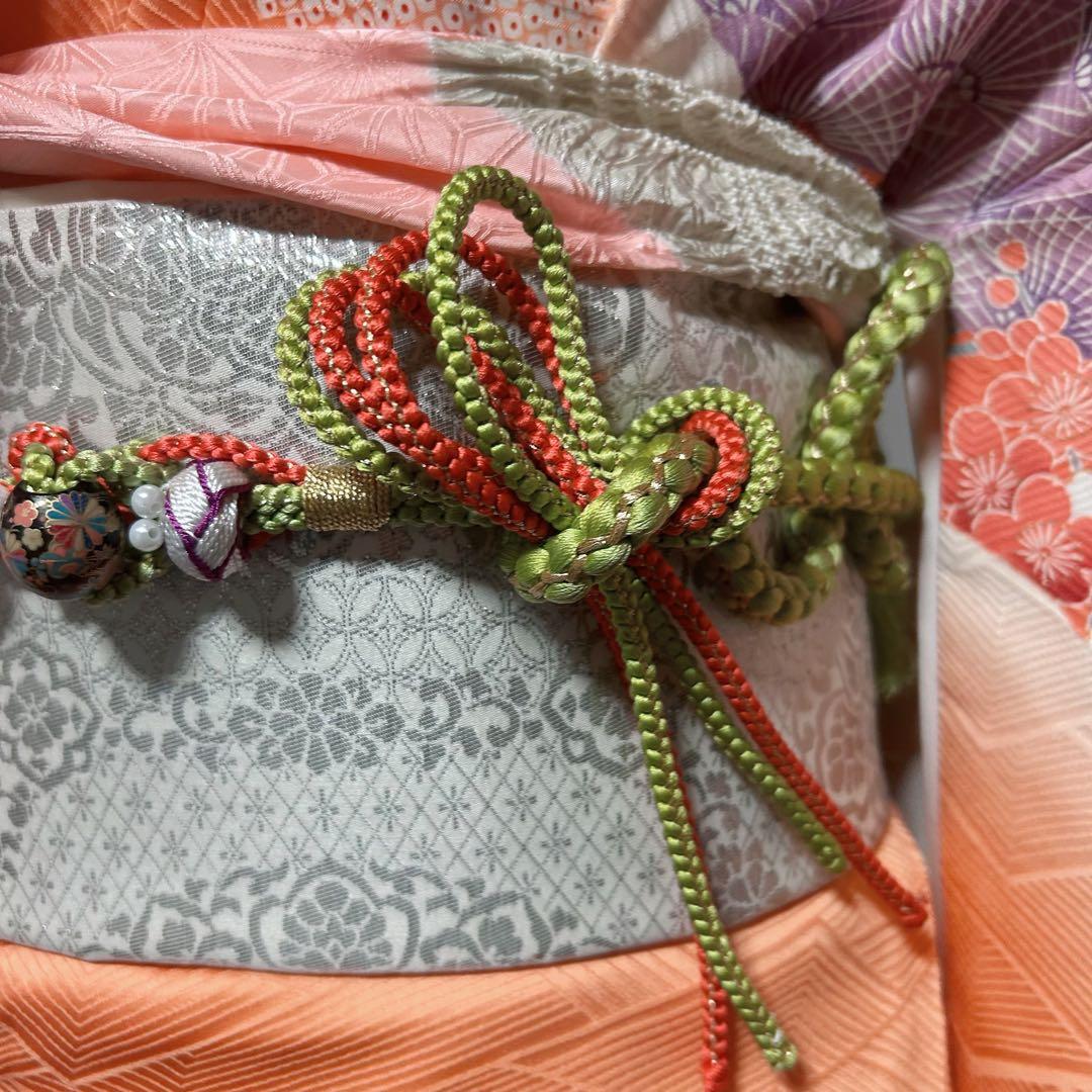 未使用近い　美品　袷　正絹　友禅　振袖　フルセット　6点