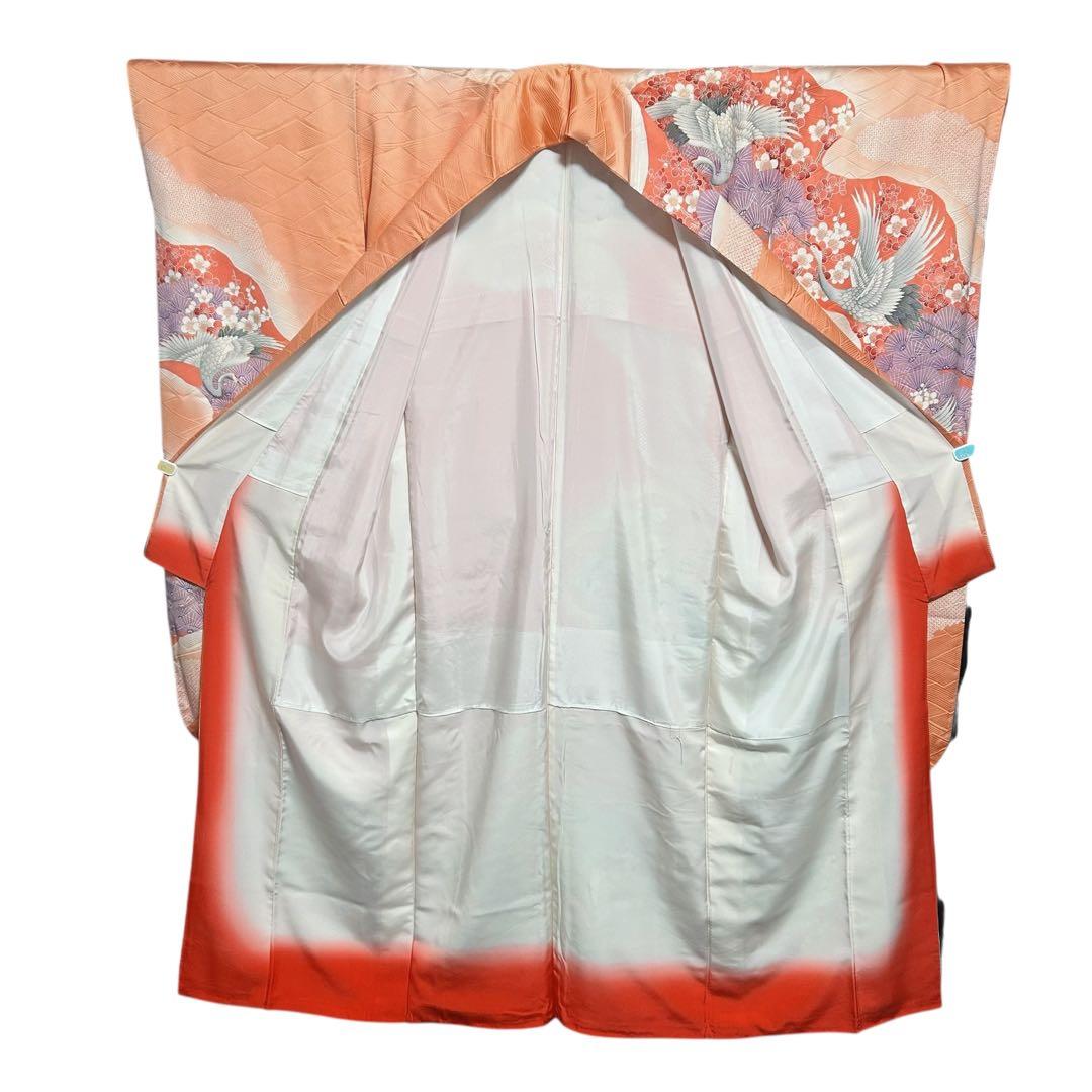 未使用近い　美品　袷　正絹　友禅　振袖　フルセット　6点