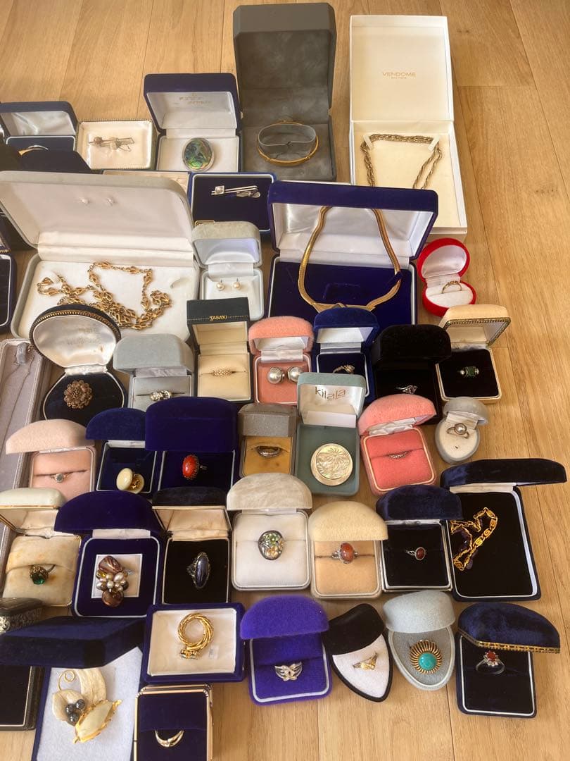 0118-1 遺品整理 指輪 ネックレス ブローチ アクセサリー まとめ