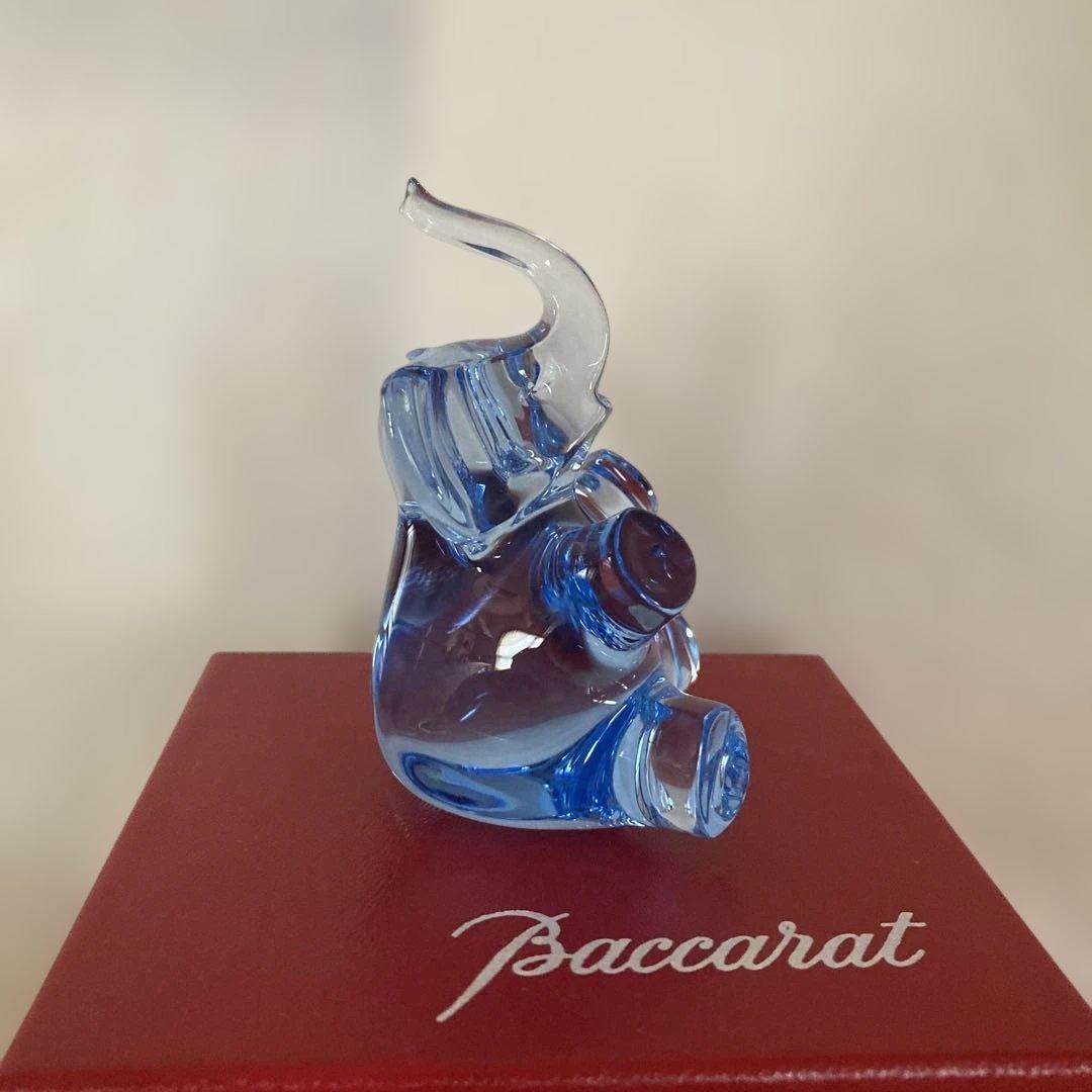 Baccarat バカラ クリスタル 象 エレファント ブルー系