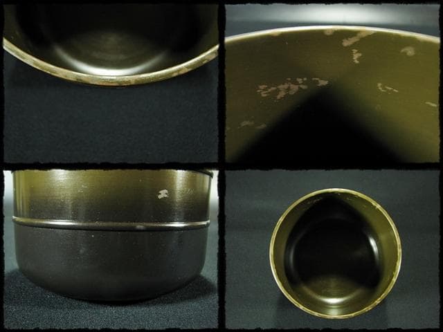 メル84937！唐銅 皆具 一揃 八尾 祥栄 鬼面耳付水指 建水杓立f68