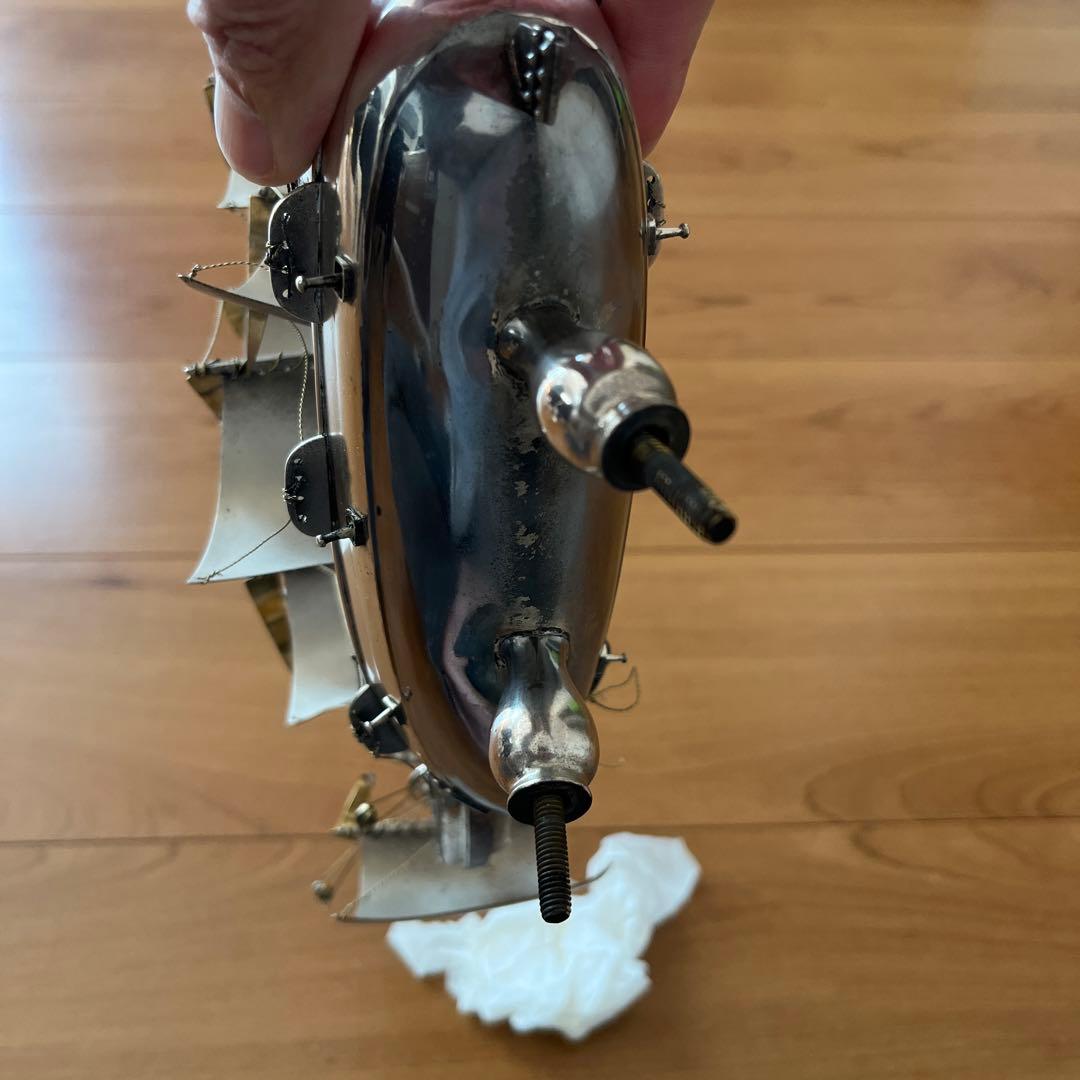 純銀製 置物 ヨット？○○船？ 現状品