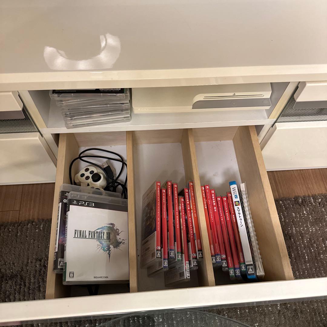 大塚家具ホワイト 引き出し式 テレビ台テレビボード