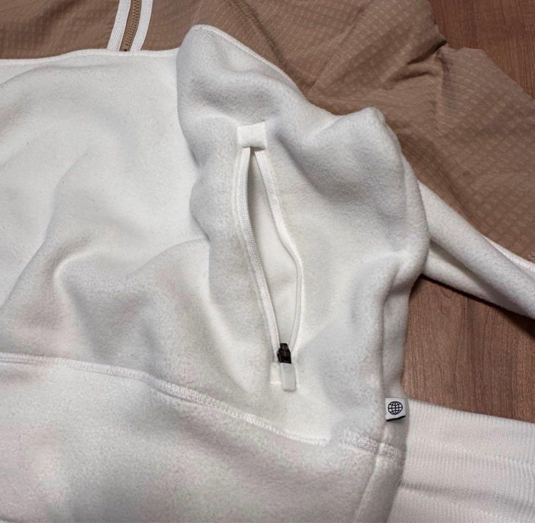 長袖　フリース　裏地付き　もこもこ　ハイウエストスカート　秋冬　セットアップ