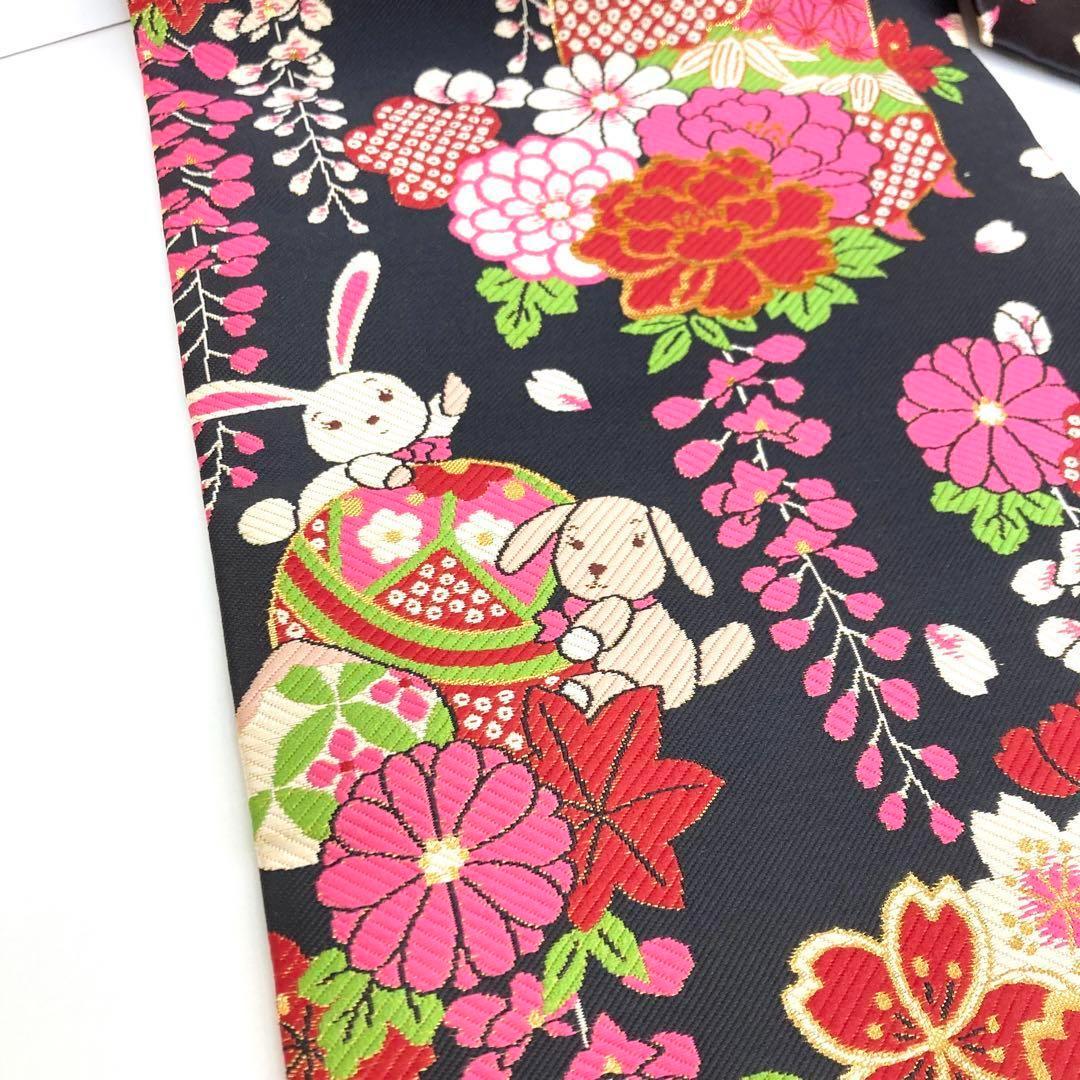 【着物と帯 時流】O2449ｙ◇七五三 7才女の子作り帯◇ポンポネット風