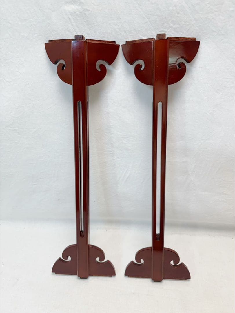 ほぼ未使用 茶道具 塗師 陽斎作 木製溜塗 寿棚 淡々斎好写し 組み立式 共箱