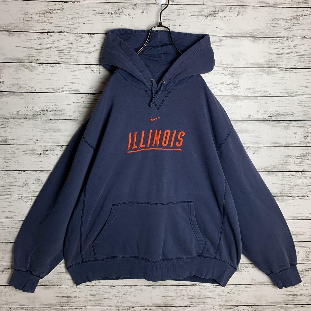 【即完モデル‼︎】NIKE☆XXL 刺繍 カレッジロゴ パーカー D28