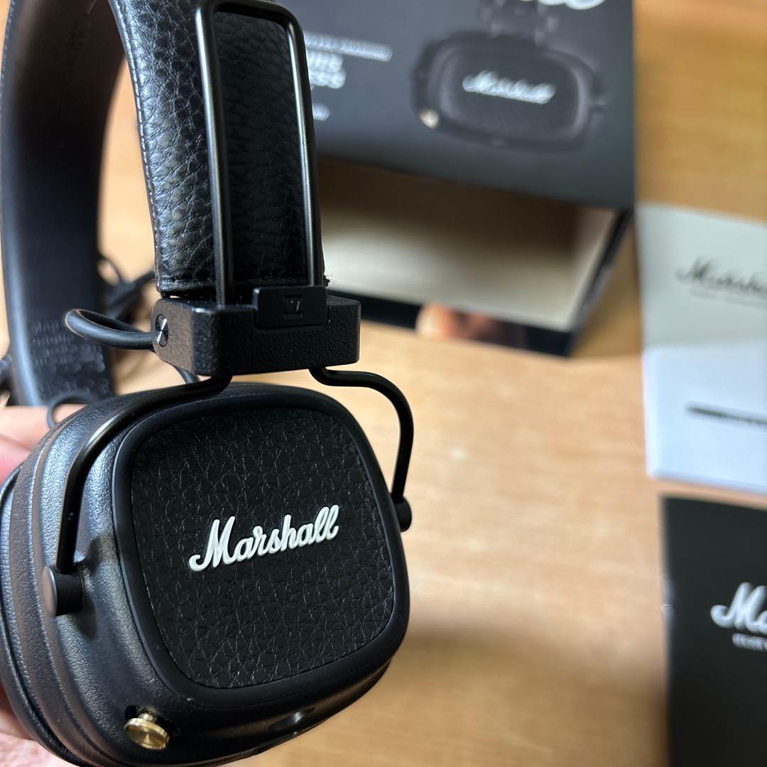 マーシャルMAJOR V ブラック オンイヤーワイヤレスヘッドホン