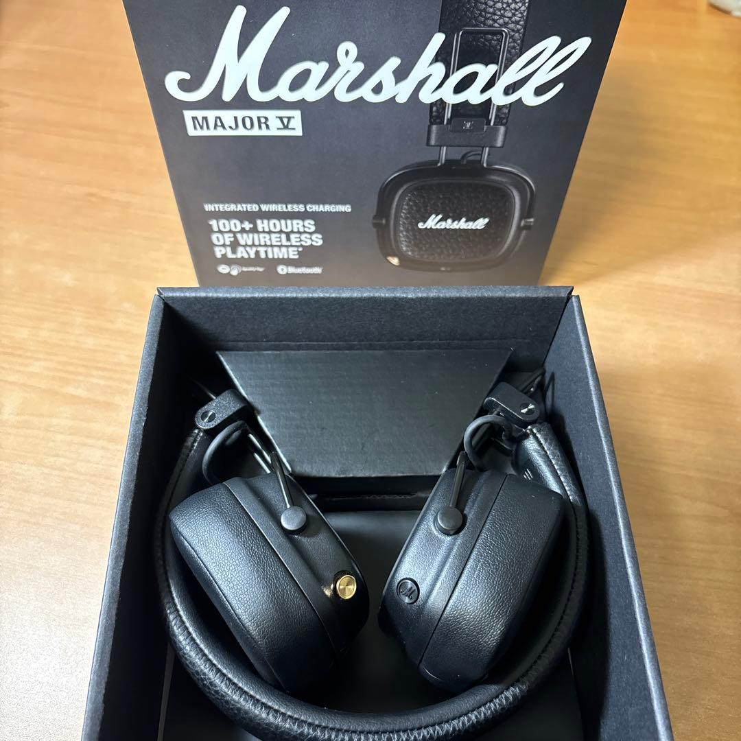 マーシャルMAJOR V ブラック オンイヤーワイヤレスヘッドホン
