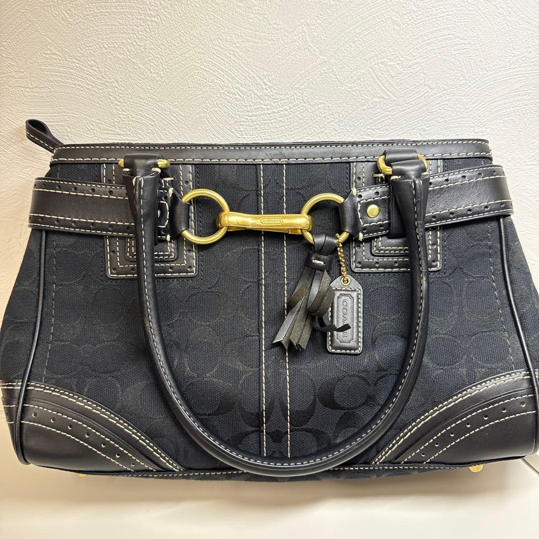 Coach ブラック ハンドバッグ 中型