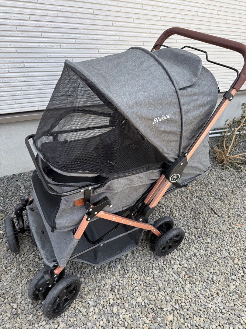 BlaHoo ペットカート グレー