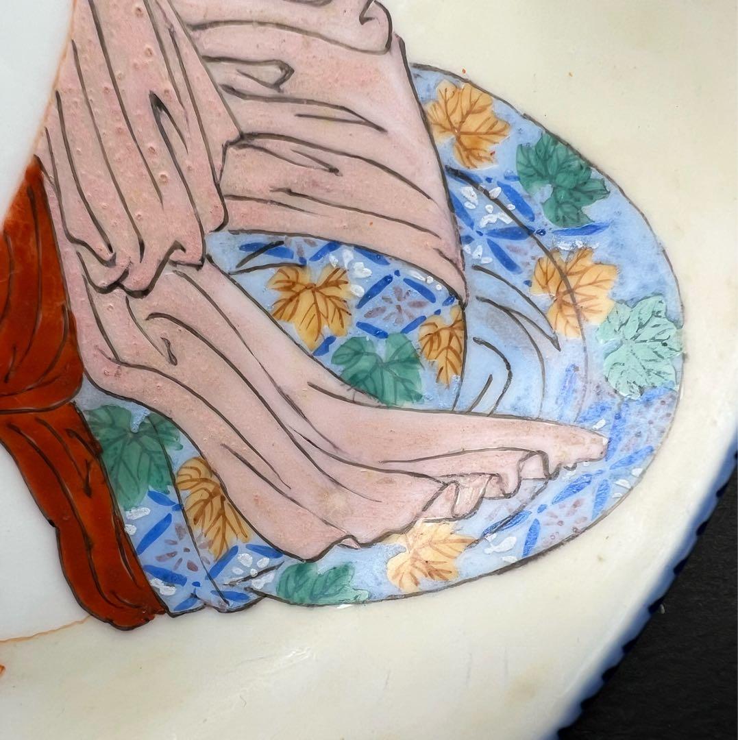 古美術 超希少品 手描き 春宫美人皿 飾り皿