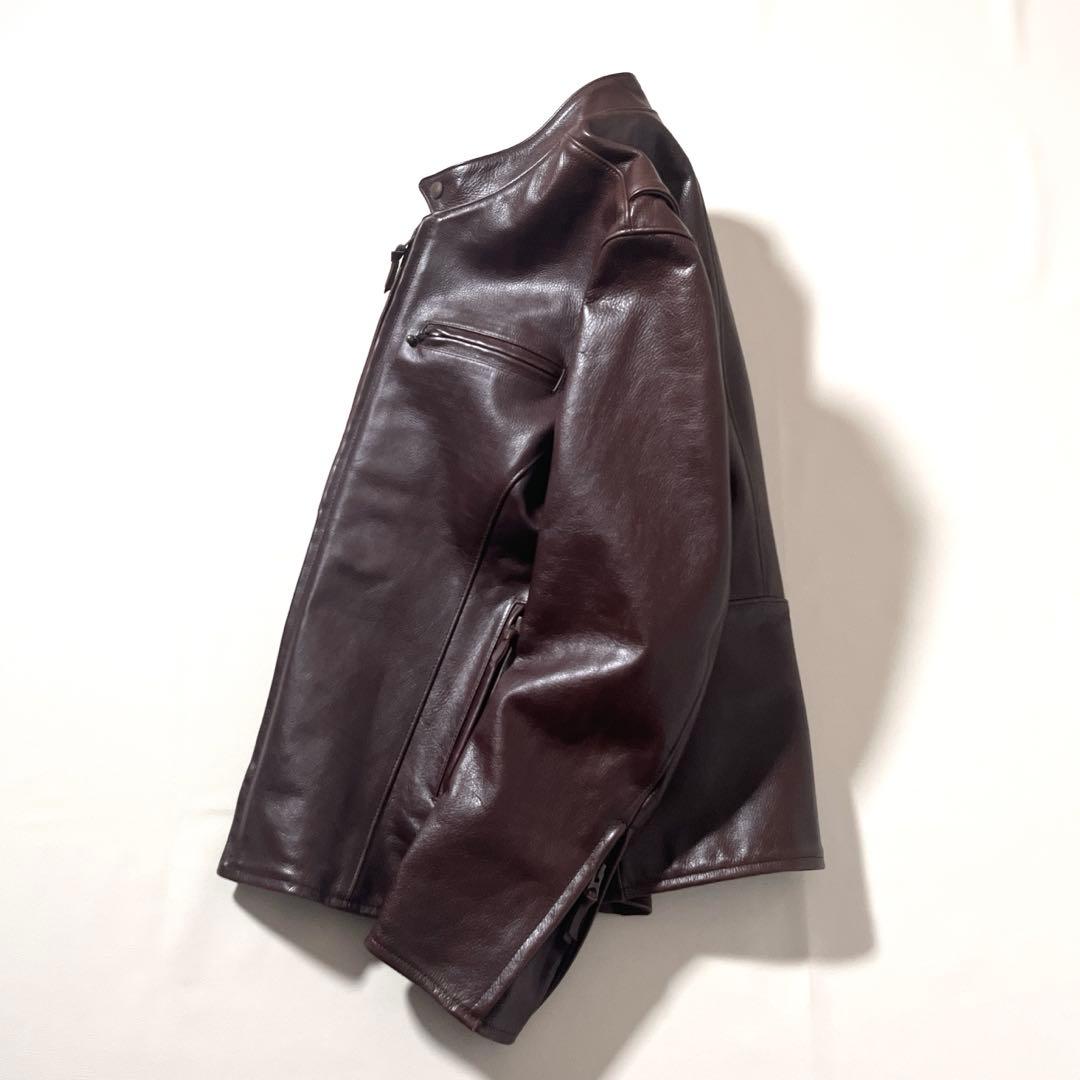 【美品】フルネルソン　ライダース ジャケット　本革レザー　42サイズ　ブラウン