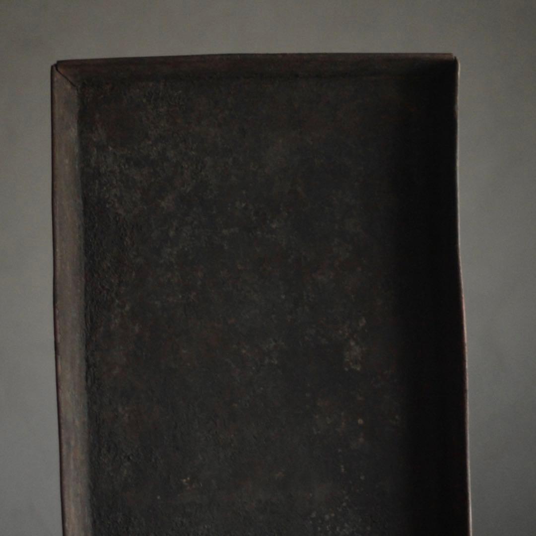 大きな 鉄の トレイ 古道具 アンティーク オブジェ 鉄製トレー