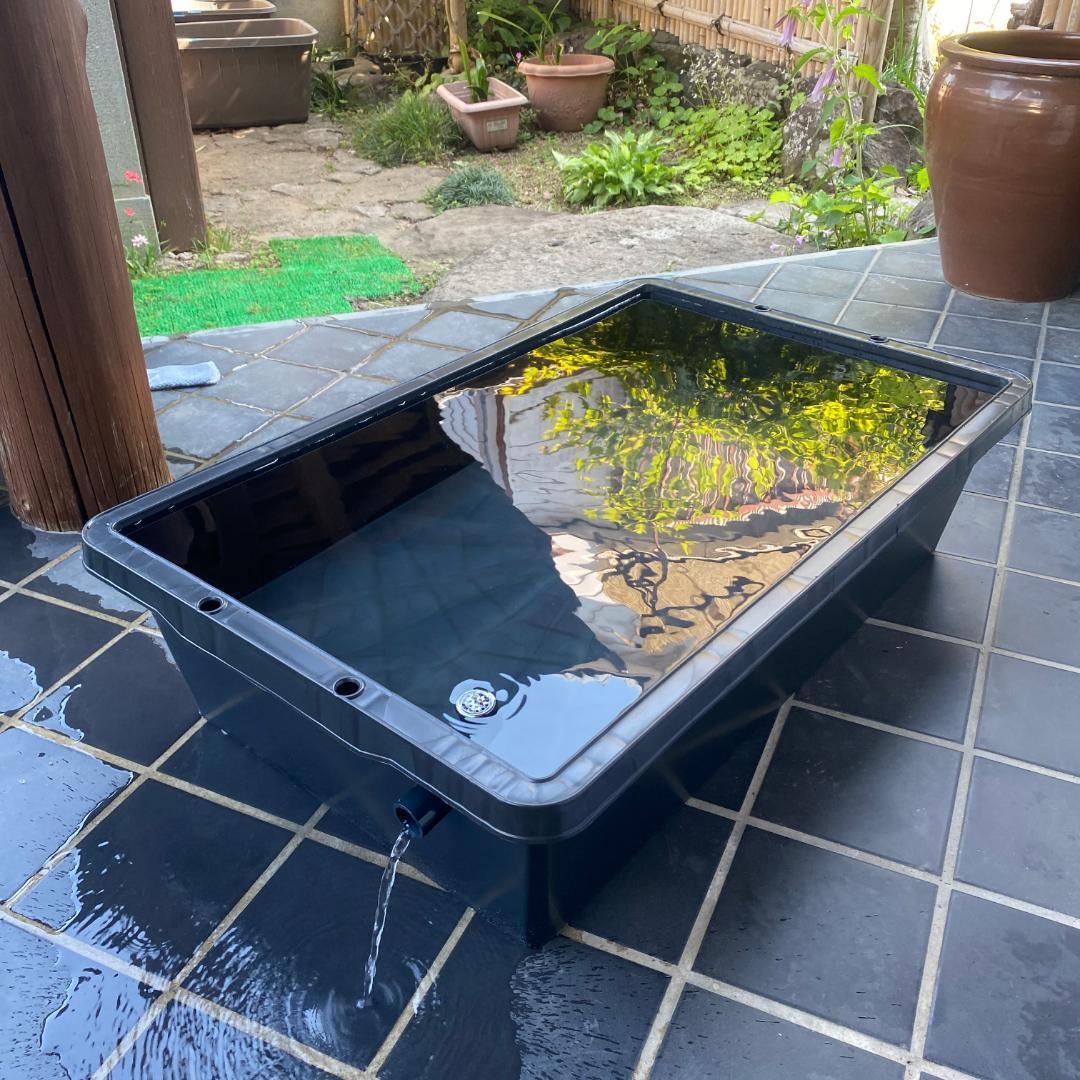 【新仕様】メダカ飼育ケース 60㍑トロ舟x3個 オーバーフロー加工済 金魚飼育容