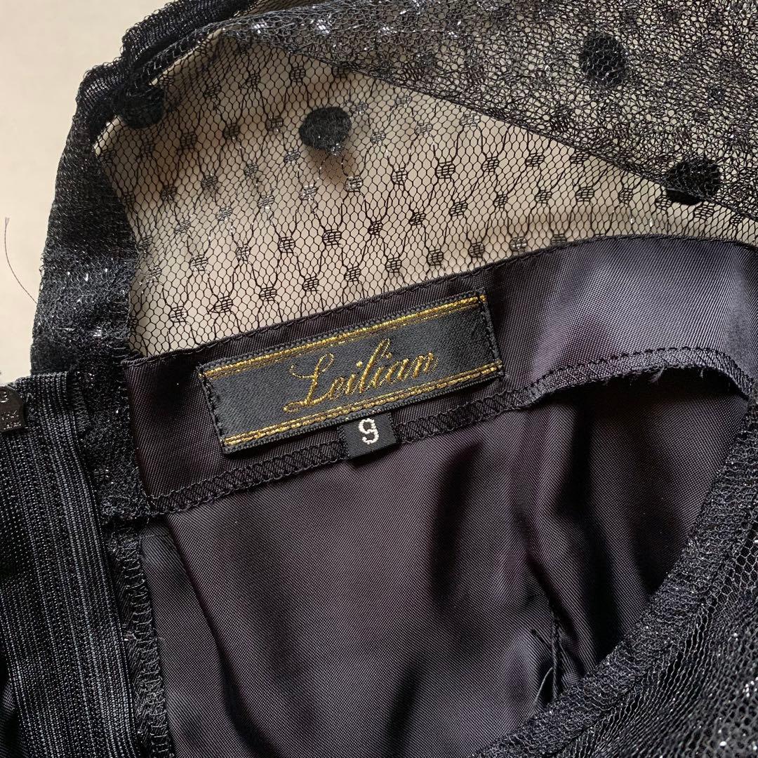 美品♡レリアン ドットレース ドレス ワンピース ウエストリボン ロング 9