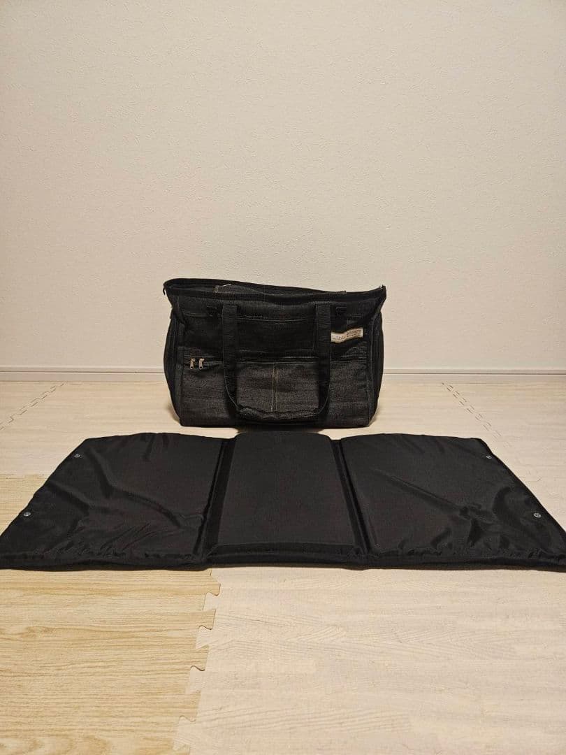 【L・I・P】洗えるキャリーバッグLサイズ デニムブラック