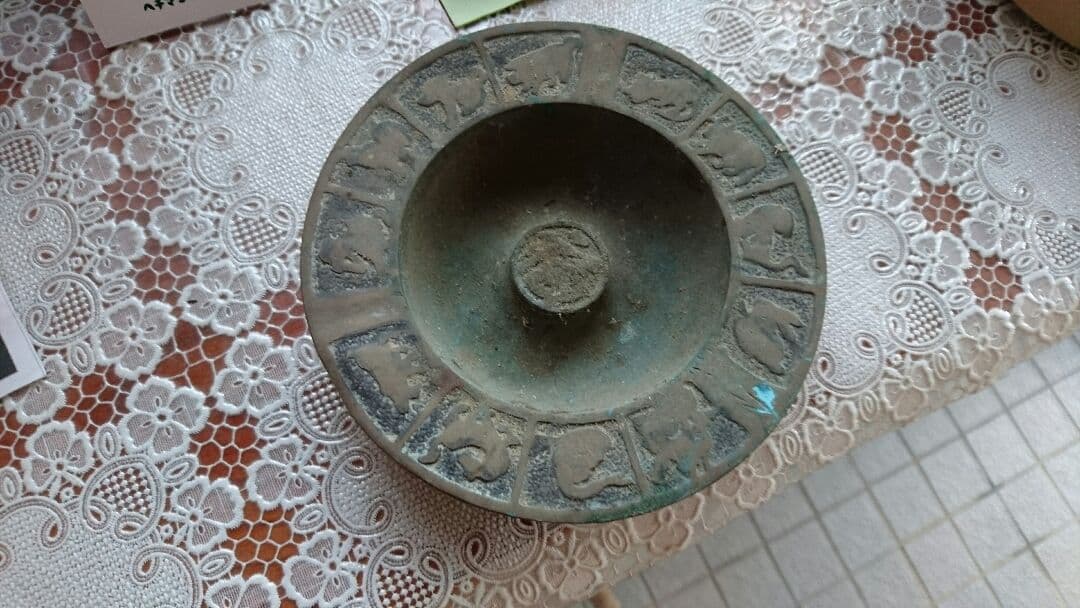 骨董品 銅 皿 灰皿